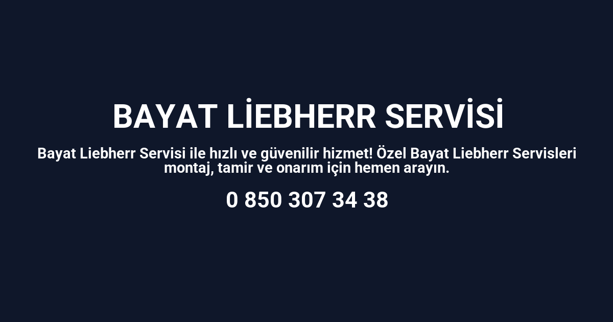 Bayat Liebherr Servisi